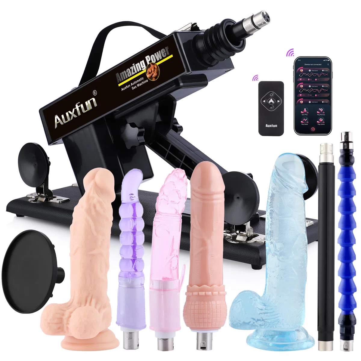 Macchina del sesso Giocattoli per adulti Macchina per giocattoli sessuali per uomo Macchina di spinta controllata da APP con 9 accessori per macchina da massaggio regolabile con connettore 3XLR con di