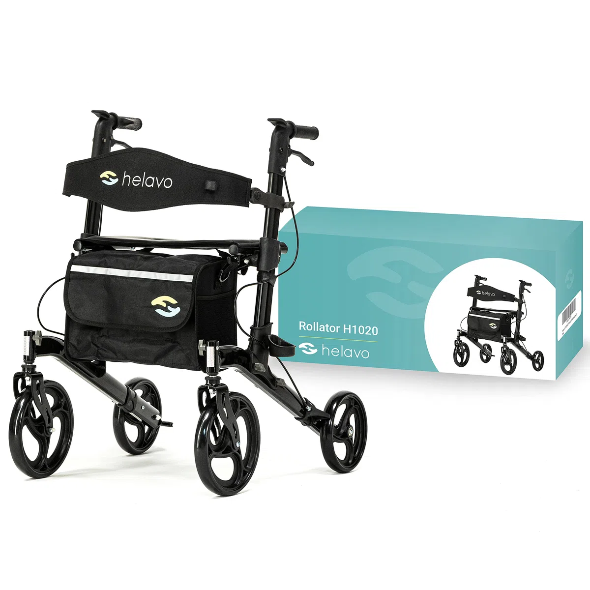HELAVO Deambulatore per Anziani Superiore - Rollator Alluminio Regolabile Individualmente - Perfetto per la Casa e l'Esterno