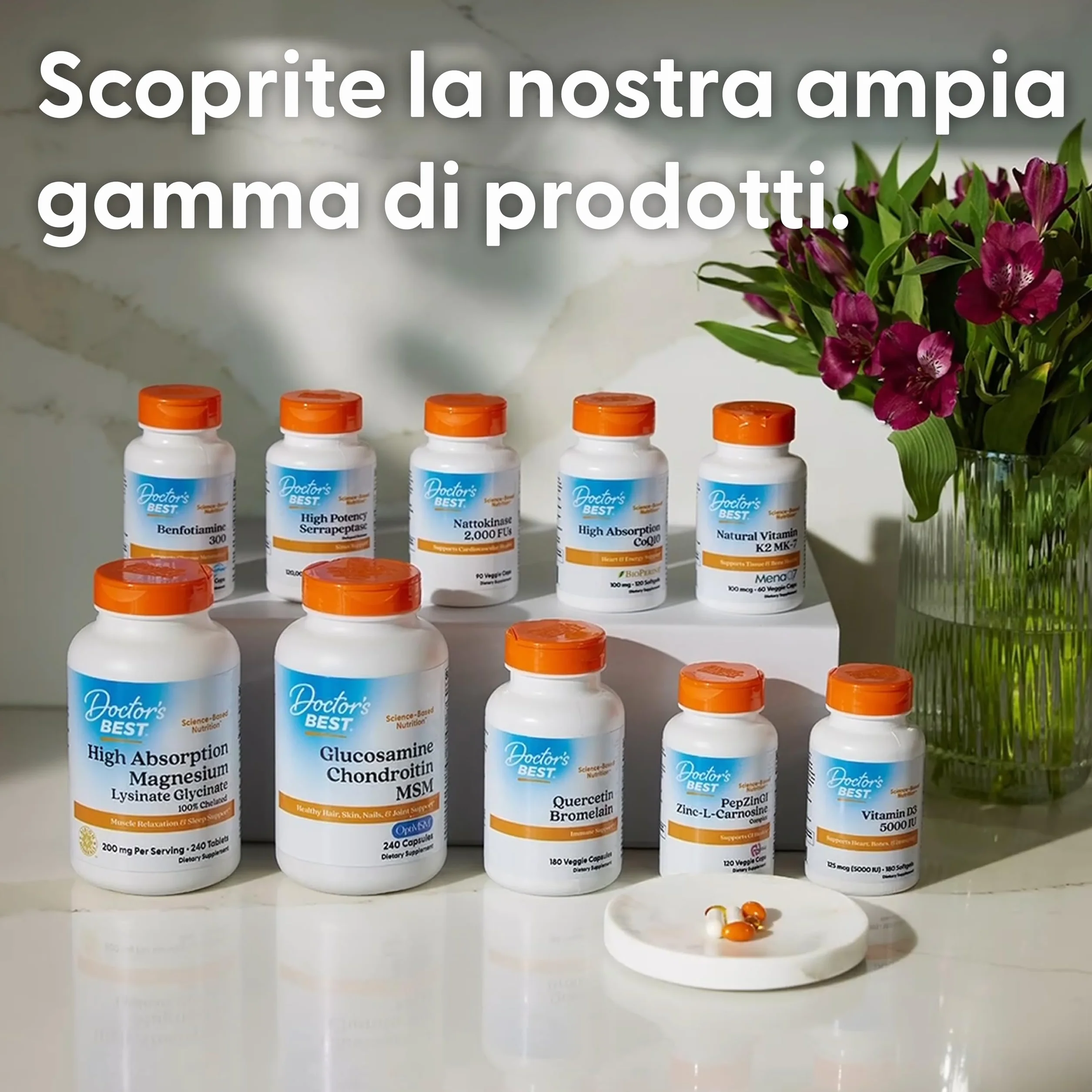 Doctor's Best Alpha-Lipoic Acid 600mg Depot 60 Capsule vegan non OGM Senza Glutine
