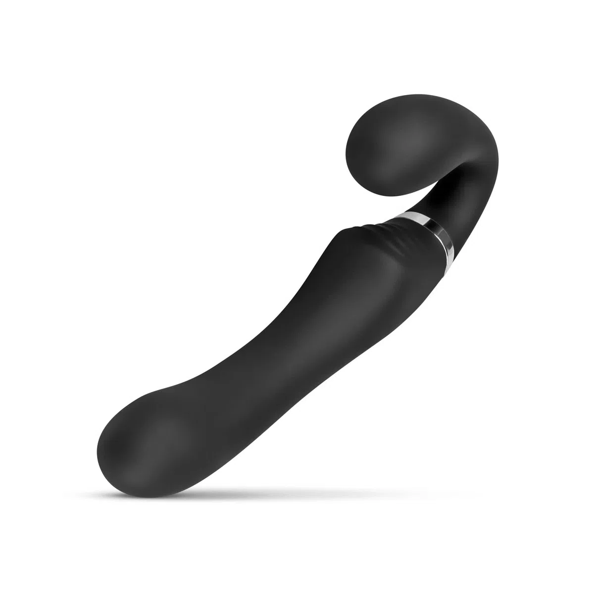 No-parti - Avery senza spalline Strapon Vibrazione Dildo 22 cm - Nero
