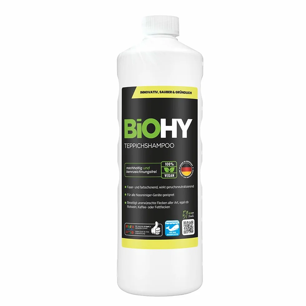 BiOHY Shampoo per tappeti 1l Concentrato detergente efficace rimuovere macchie ostinate