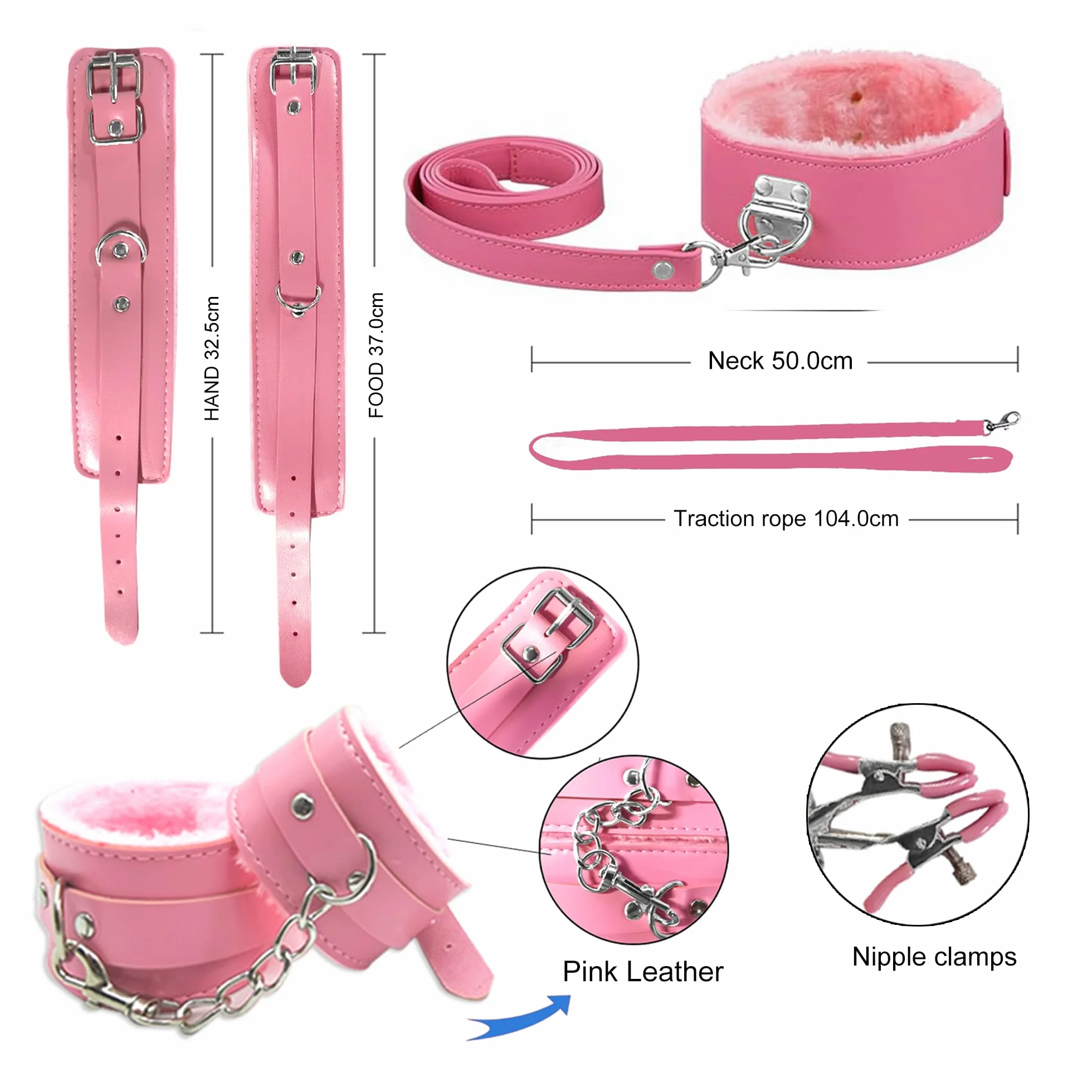 BDSM Set 32 pezzi giocattoli sessuali per coppie con manette bondage e plug anale