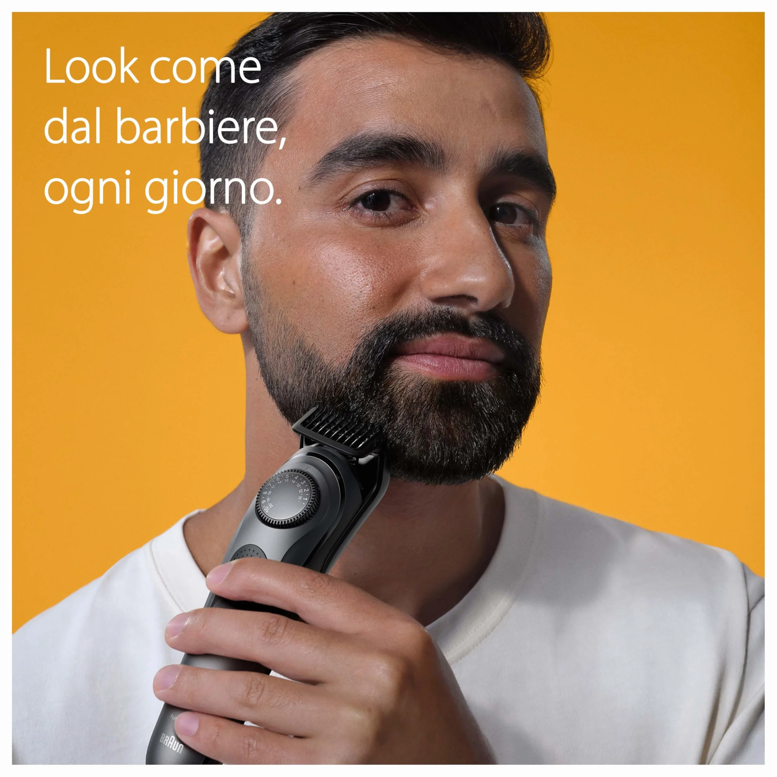 Braun Series 7 Regolabarba Uomo Rasoio Elettrico Barba Lama Problade 40 Lunghezze Base Ricarica Custodia Nero