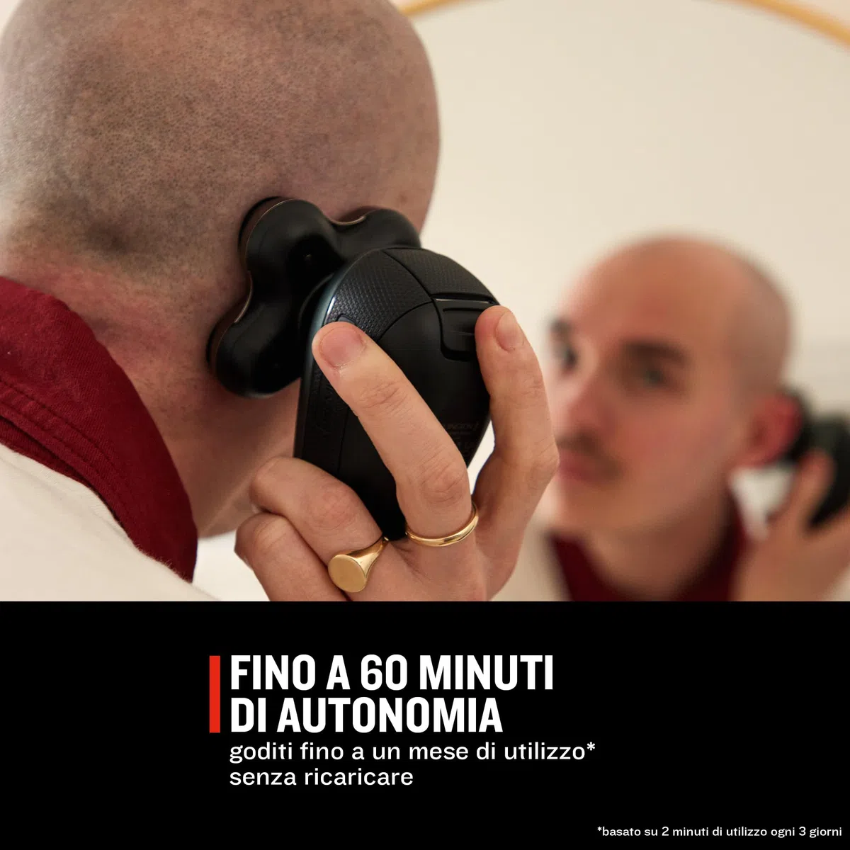 Remington Rasoio Testa Calva Uomo - Funzione Turbo Boost, Ottima velocità e Precisione - Rasoio a Testine Rotanti al litio, 5 testine di rasatura, Raccolta peli, Rifinitore, impermeabile, XR1600