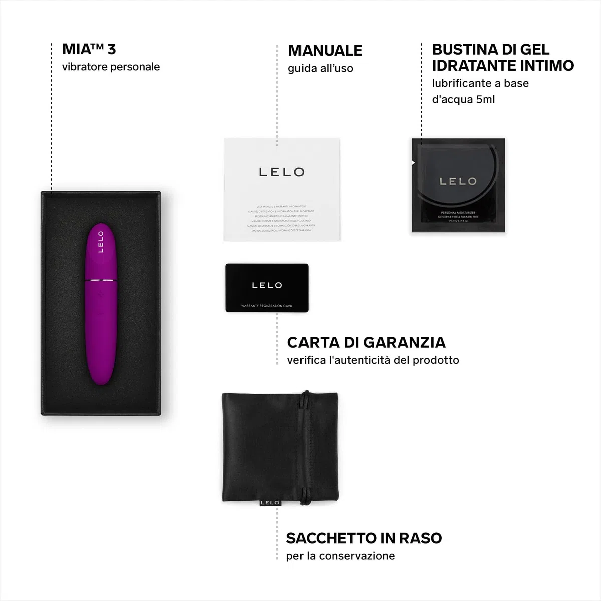 LELO MIA 3 Massaggiatore Personale Femminile, Vibratore per Donna con 8 Modalità di Piacere e un Nuovo Design Compatto, Deep Rose