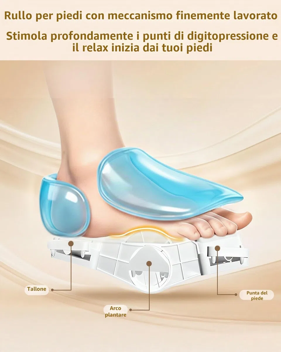 massaggiatore per piedi Shiatsu con funzione riscaldante, massaggio pneumatico per polpacci e rulli, massaggiatore per gambe per uso domestico, beige
