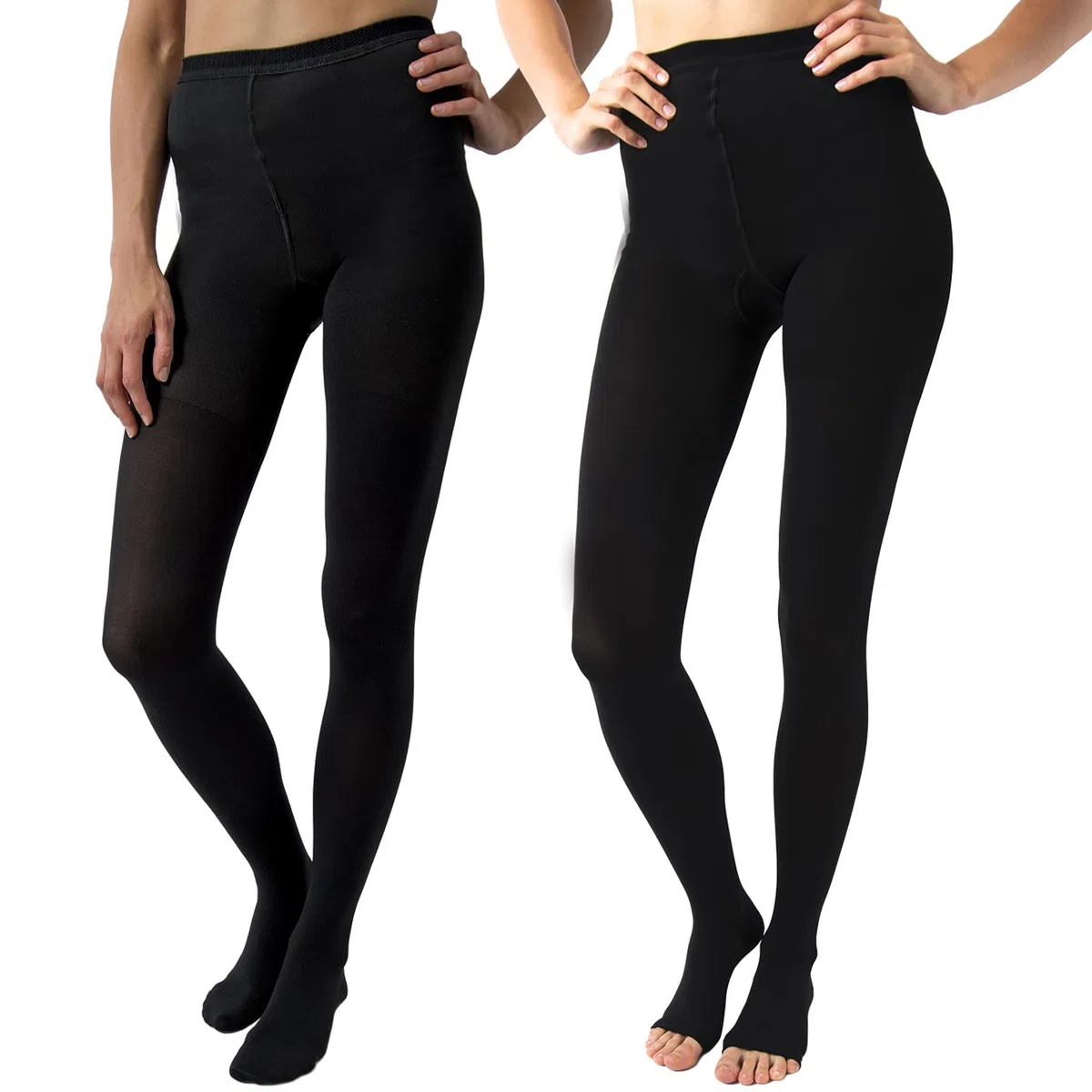 Beman 409A - Collant Medicali K1 Classe 1, Compressione Graduata 15-21 mmHg, Punta Aperta Unisex, Tallone Rinforzato e Cuciture Piatte, Elastici Resistenti
