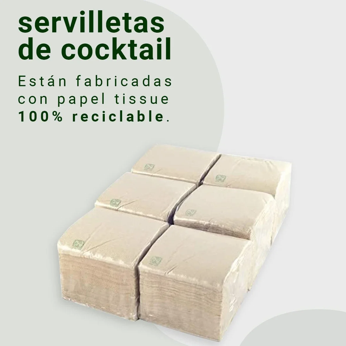 Tovaglioli ecologici Bio-Eco 600 Unità Carta Tissue 100% riciclabile Micropunto 10x10 cm 20x20 cm