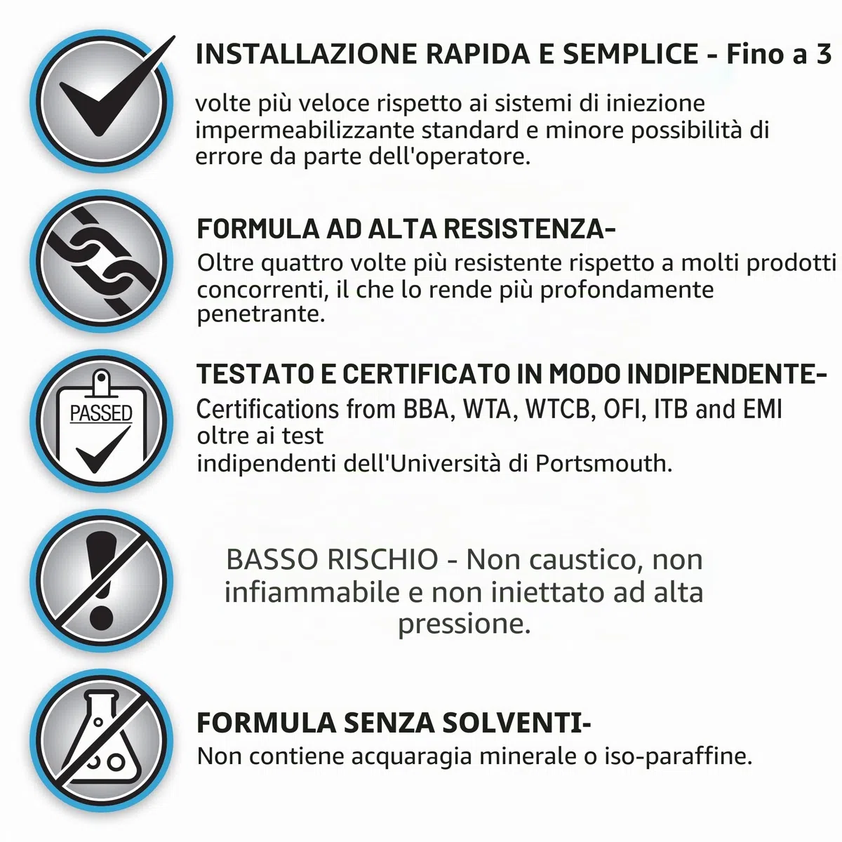 Dryzone Crema antiumidità Kit + Punta + Pistola. Trattamento per risolvere l'umidità di risalita (Copertura di 4,8 metri)