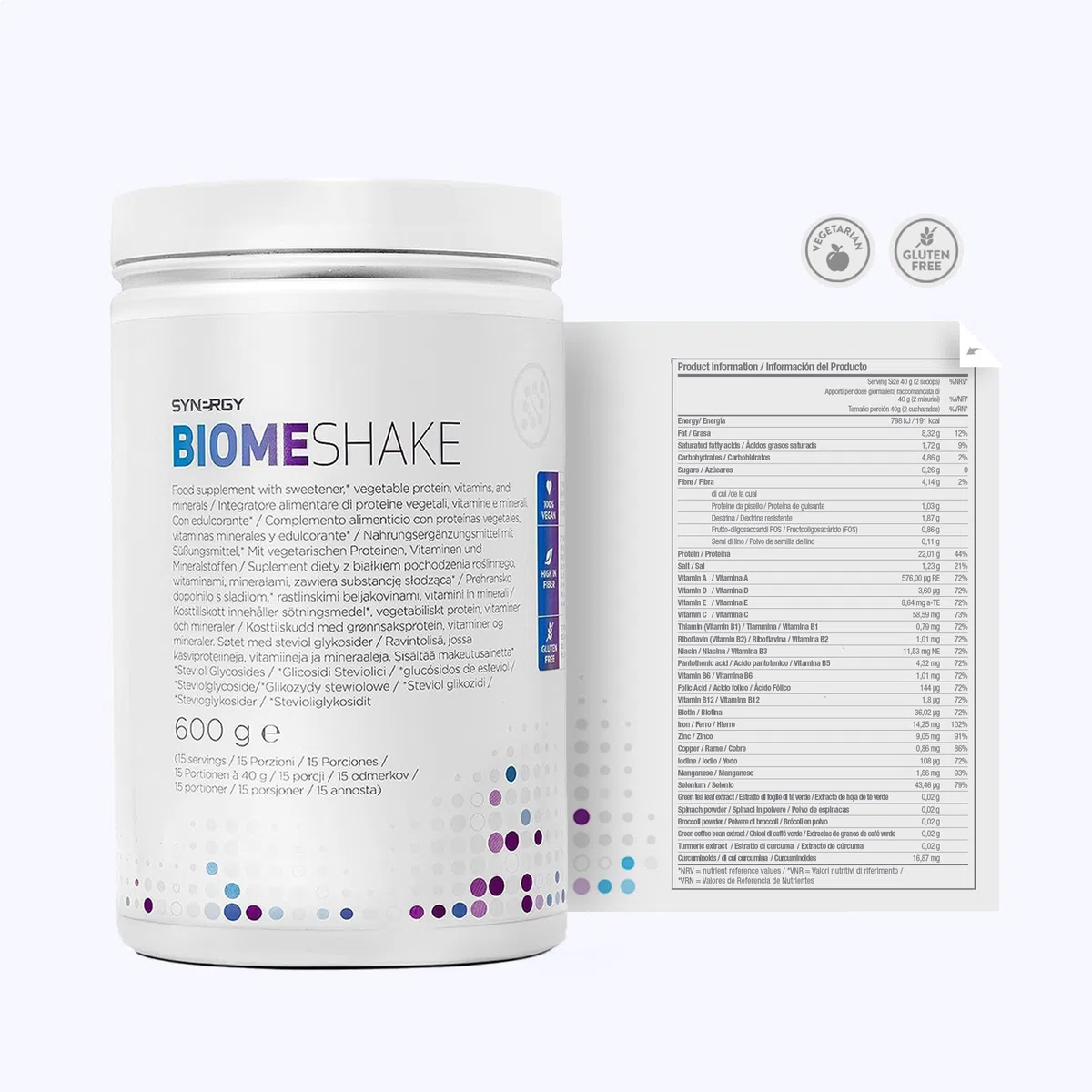 Synergy Worldwide Biome Shake 15 Dosi | Integratore di 22 g proteine in polvere | Ricco di nutrienti, vitamine e minerali | Supporta la salute dell'apparato digerente e il microbioma | Vegan