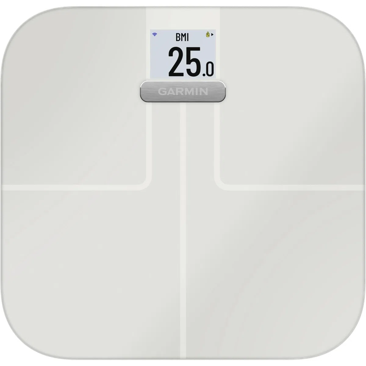Garmin Index S2 White Bilancia Impedenziometrica, con Schermo a Calori, fino a 16 Utenti, Bluetooth e Wi-Fi, Bianco