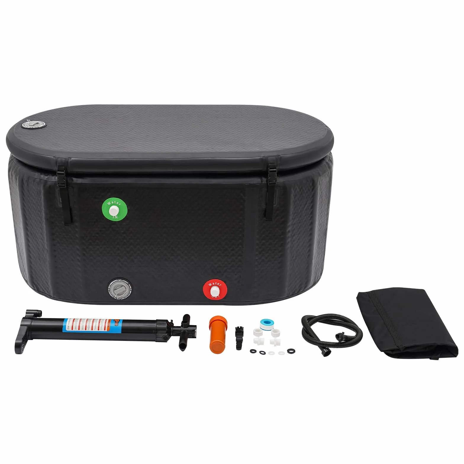 Bagno di ghiaccio, vasca da bagno gonfiabile, per adulti, per la casa, autoportante, mobile, vasca da bagno con coperchio, terapia del freddo per atleti, rigenerazione dopo lo sport, pattinaggio sul