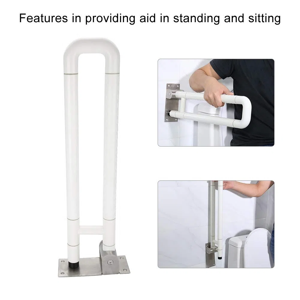 Wakects Maniglione di Sicurezza Ribaltabile Muro, maniglione Antiscivolo per Bagno Maniglia Disabili di Sostegno corrimano, Maniglione per Vasca Bagno Doccia WC