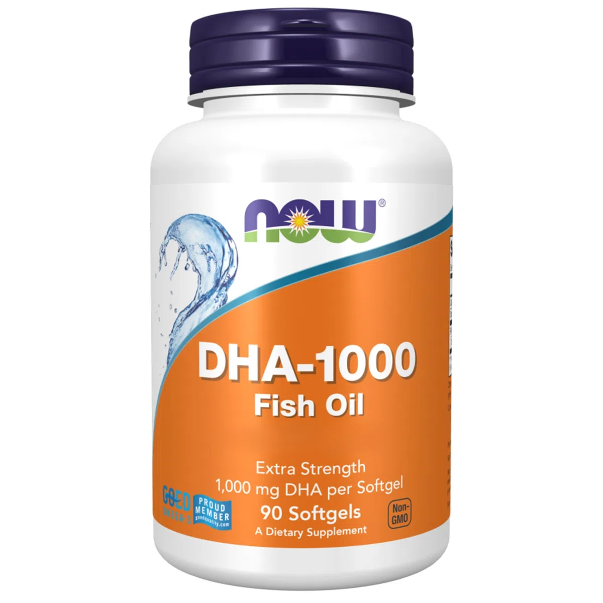 Now Foods, DHA-1000 Fish Oil, con 1000 mg di DHA per Capsula, Altamente Dosato, 90 Capsule molli, Testato in Laboratorio, Senza Glutine, Senza Soia, Non OGM