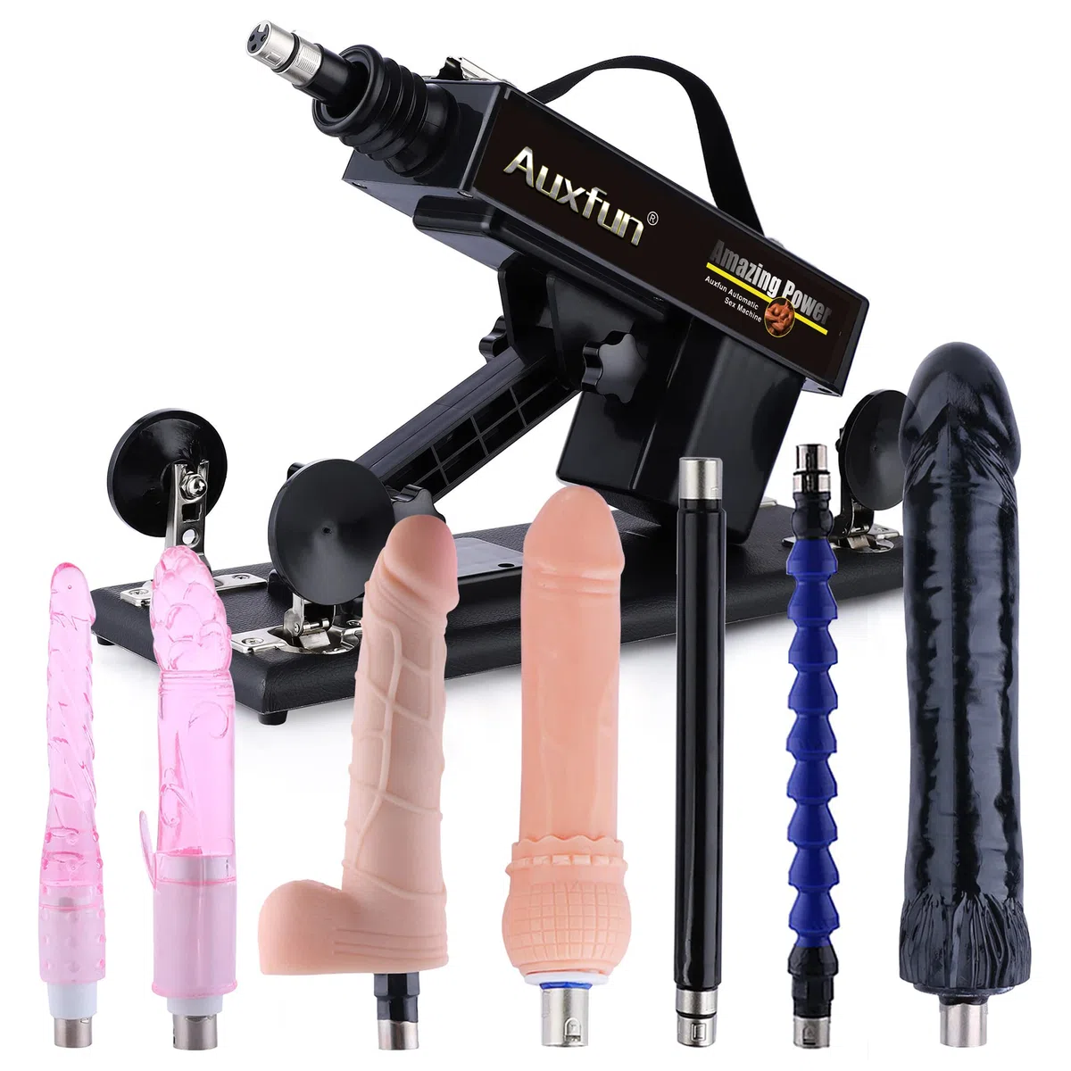 Auxfun Sex Machine con Dildo, Macchina Del Sesso con 7 Sesso Accessori, Macchina Sesso con 3XLR Connettore, Sex Macchina Automatica Sex Toys Donna Per Donne e Uomini