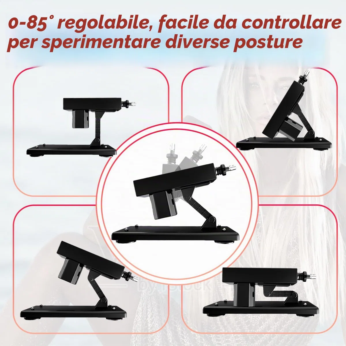 Macchina del sesso telecomandata, Love Machine Sex Toys per uomini e donne Macchina automatica di spinta con 5 dildo realistico e accessori 3XLR