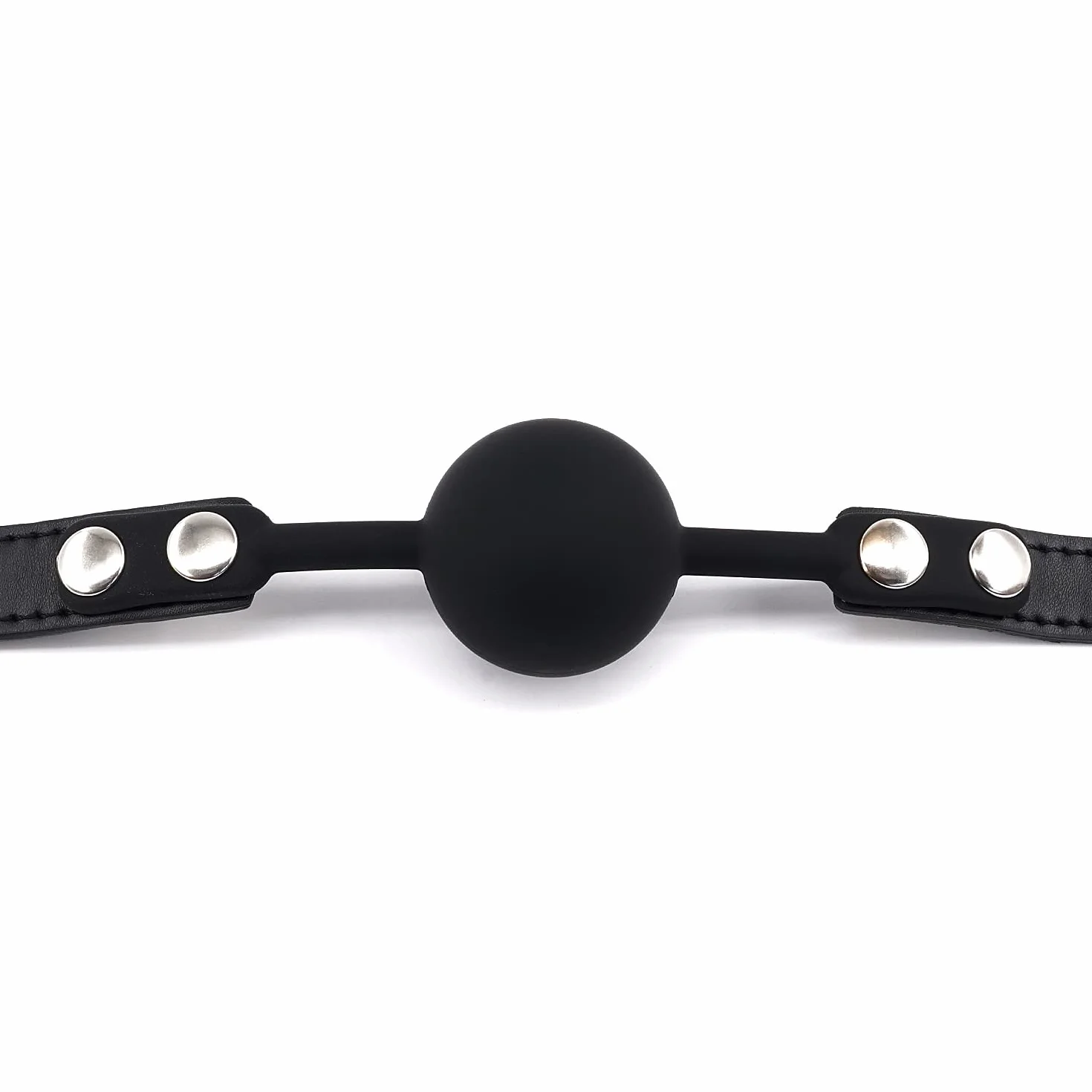 Bavaglio a Sfera in Silicone per Bondage BDSM, Giocattoli Sessuali (Nero)