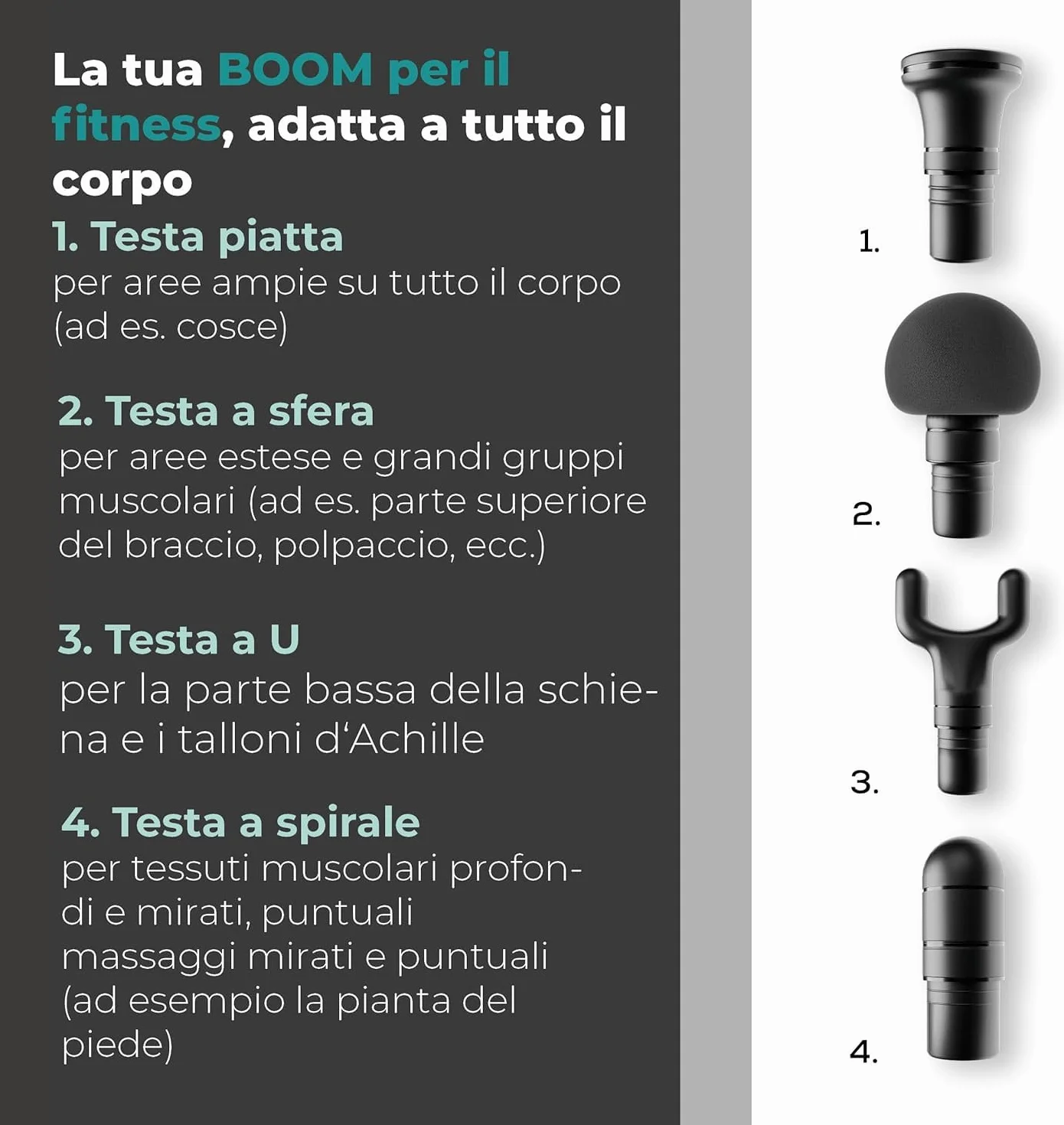 Beurer BOOM Pistola per Massaggio Muscolare compatta 4 accessori 5 livelli
