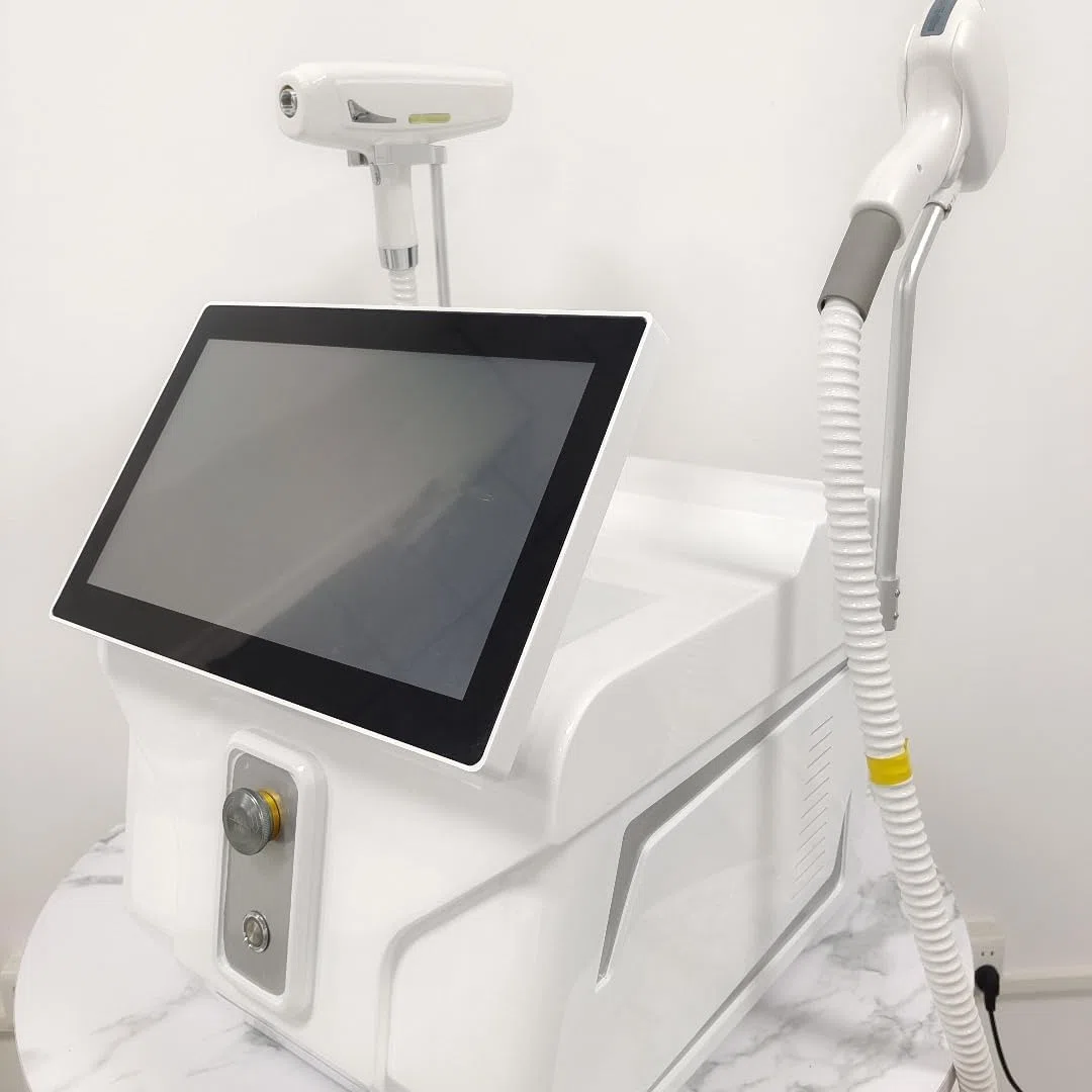 2025 NUOVO 2IN1 Ice Titanium Diode Laser Body Face Hair Removal Machine Permanente Pinless 6BAR