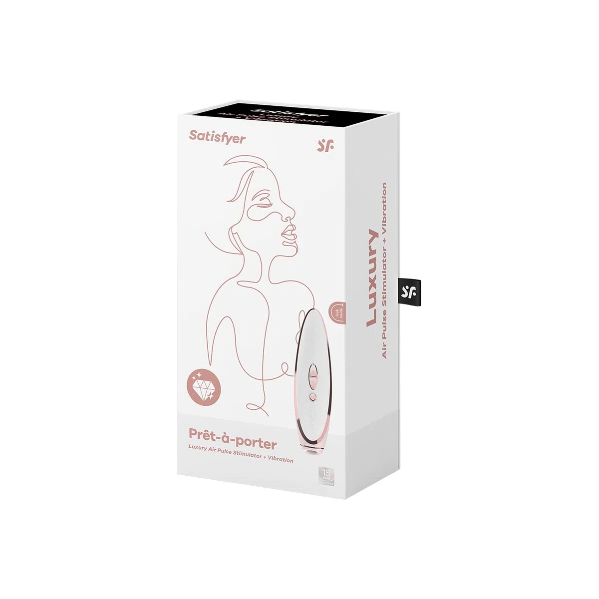 Satisfyer Luxury Prêt-À-Porter Succhia-Clitoride | Vibratore con Onde di Pressione e Vibrazione | Sex Toy per Donne | Sex Toys impermeabile (IPX7) | Ricaricabile via USB e controllabile tramite App