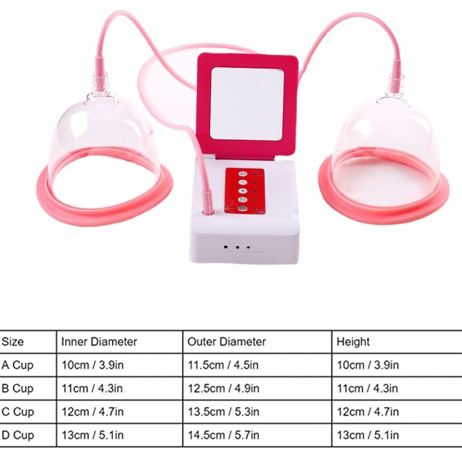 Elettrico Massaggiatore per Seno Femminile, Tazza per Ingrandimento del Seno, Coppa D