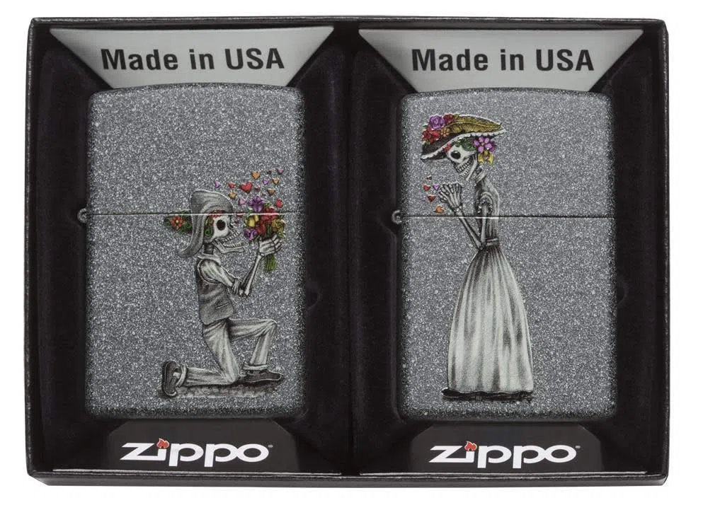 Zippo 211 Lighter DAY OF DEAD SKULLS SET