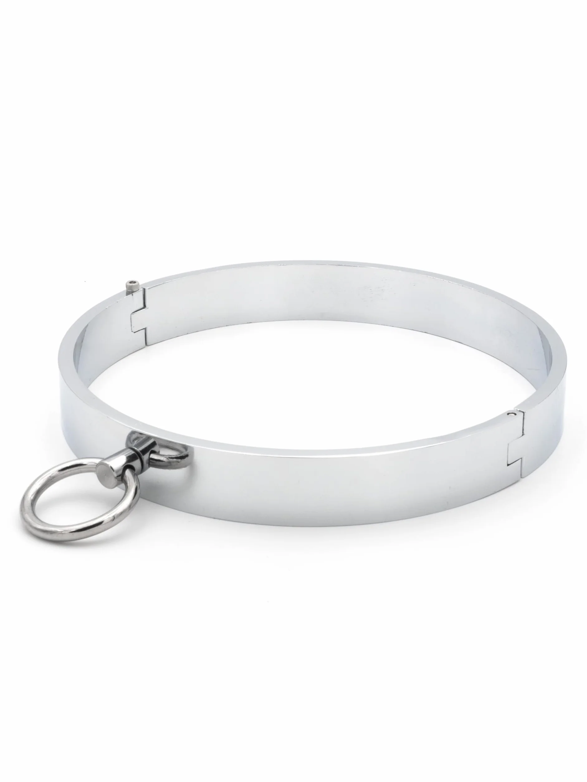 BONDAGERIE® Collare schiava donna uomo metallo anello due grandezze