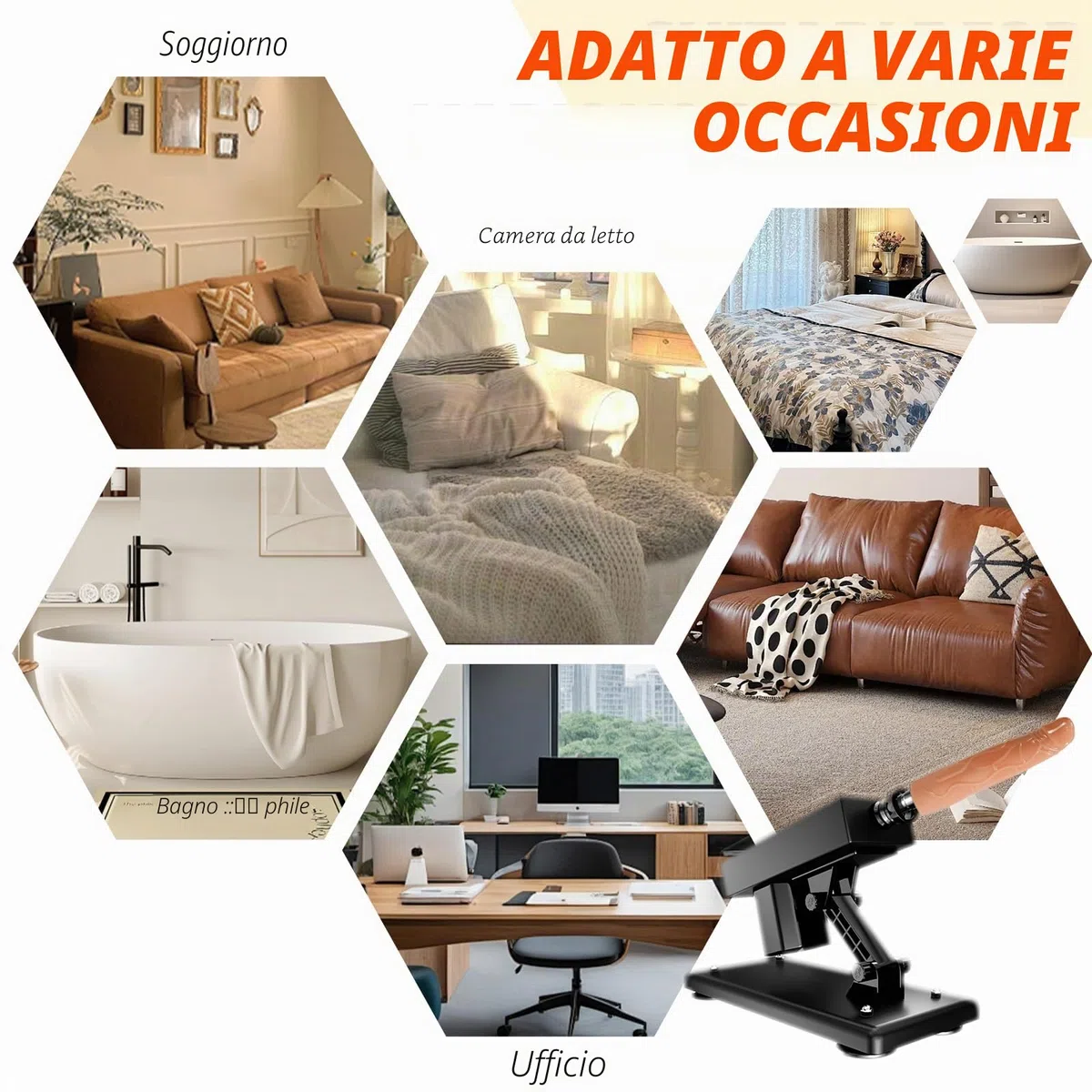 Macchina del sesso telecomandata, Love Machine Sex Toys per uomini e donne Macchina automatica di spinta con 5 dildo realistico e accessori 3XLR