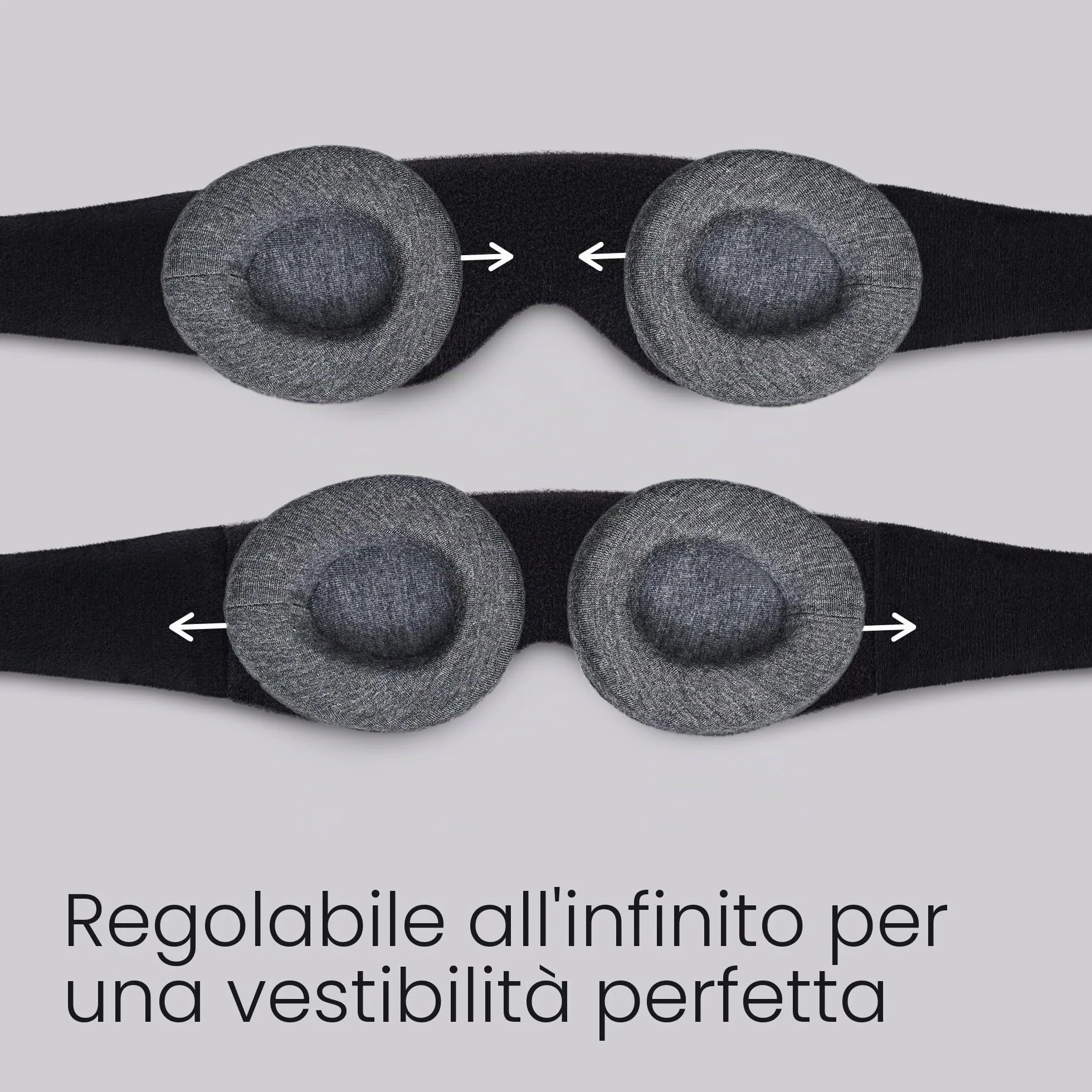 Manta Sleep Mask 100% Blocco Della Luce Maschera Regolabile Con Coppe Per Gli Occhi Staccabili Ultra Confortevole