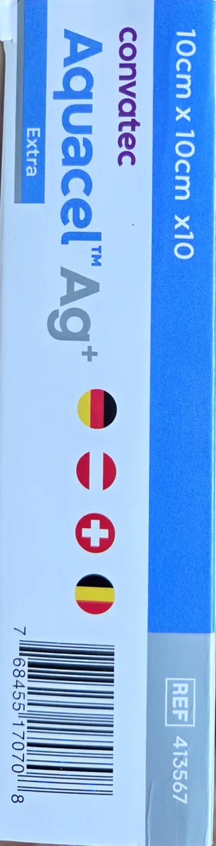 ConvaTec (Germany) GmbH AQUACEL Ag + Extra 10 x 10 cm impacchi 10 St