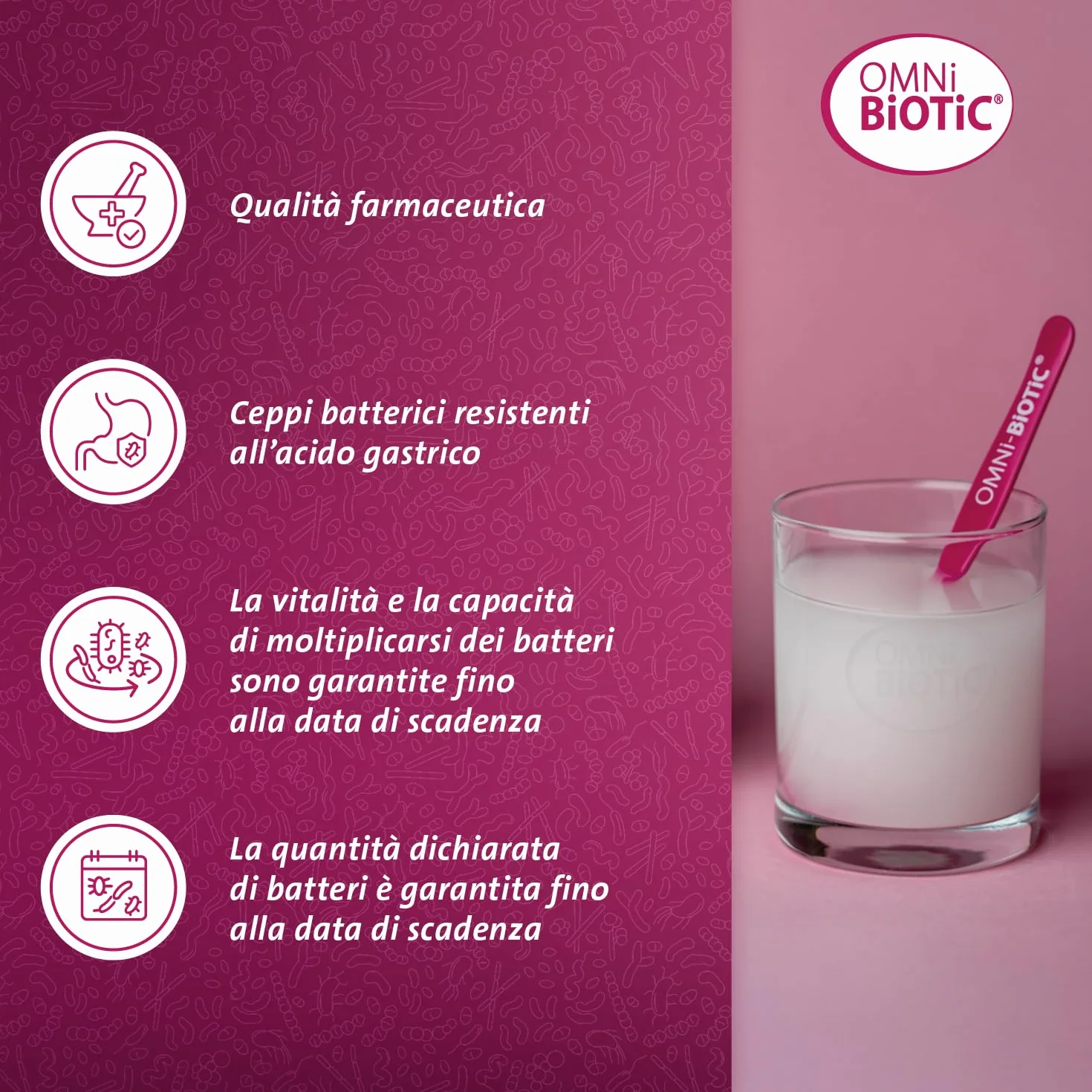 OMNi BiOTiC FLORA plus+ Integratore Alimentare Probiotici Prebiotici Polvere Vegano Senza Glutine 28 Bustine da 2 g
