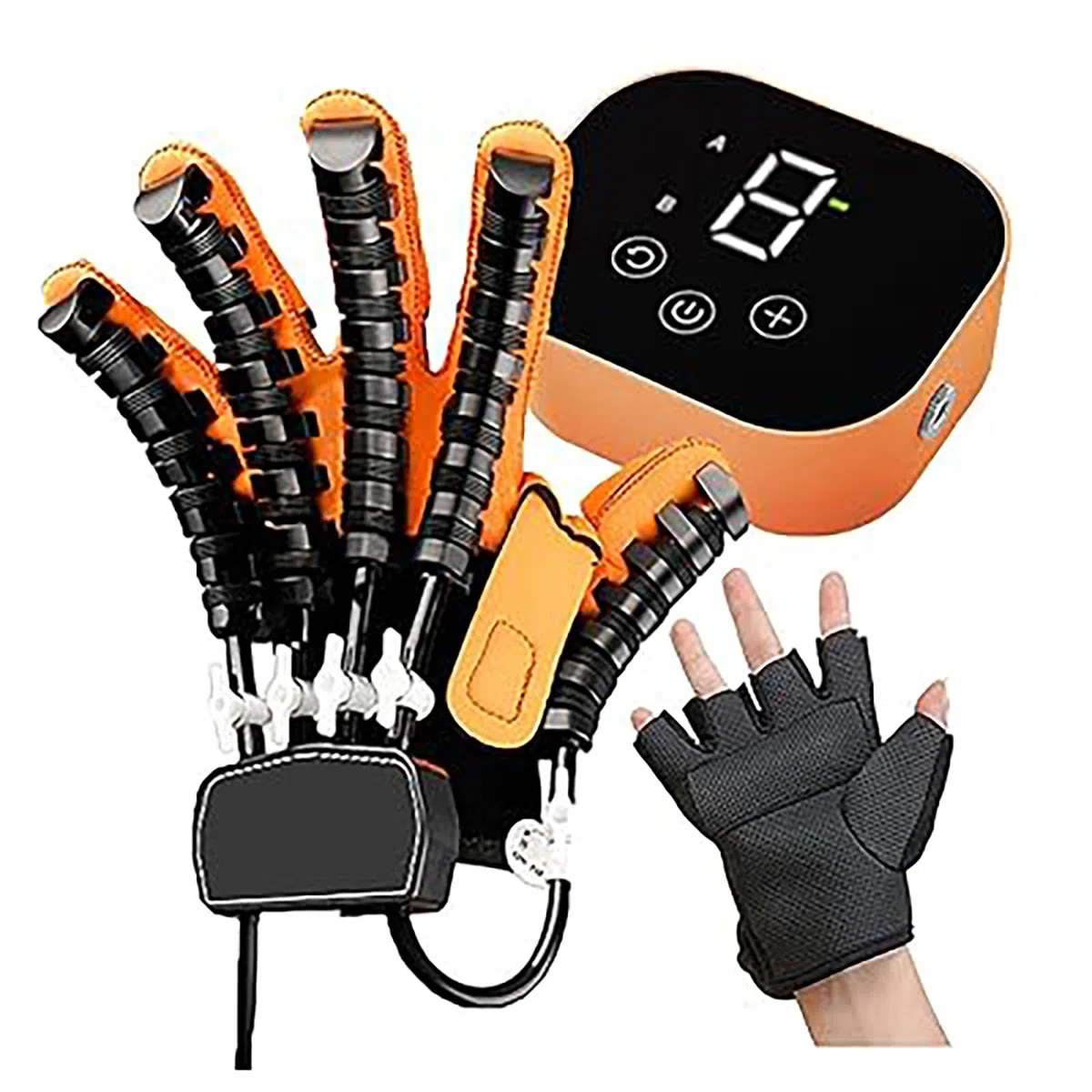 Guanti Robot per Riabilitazione, Dispositivo Elettrico per L'allenamento Della Mano Con Il Dito, Attrezzatura per Il Recupero Del Colpo Della Mano Da 1-9 Livelli