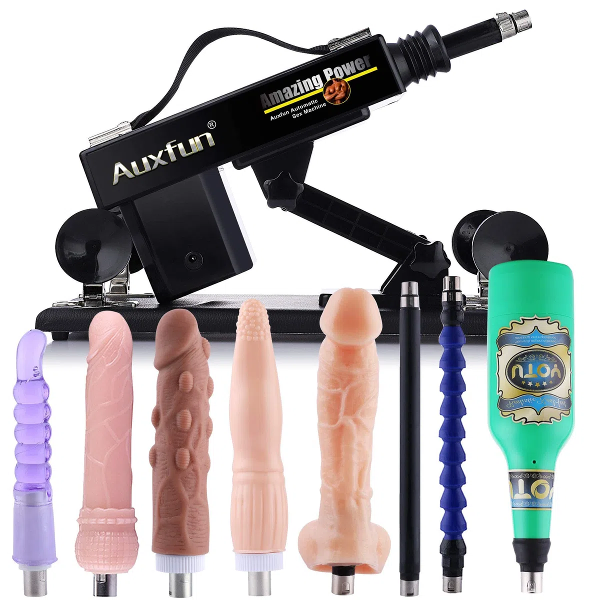 Auxfun Sex Machine,macchina del sesso per coppia uomo donna, connettore 3XLR ,macchina sesso per la penetrazione dell'amore con pistola a pompa con 8 sex toys accessori