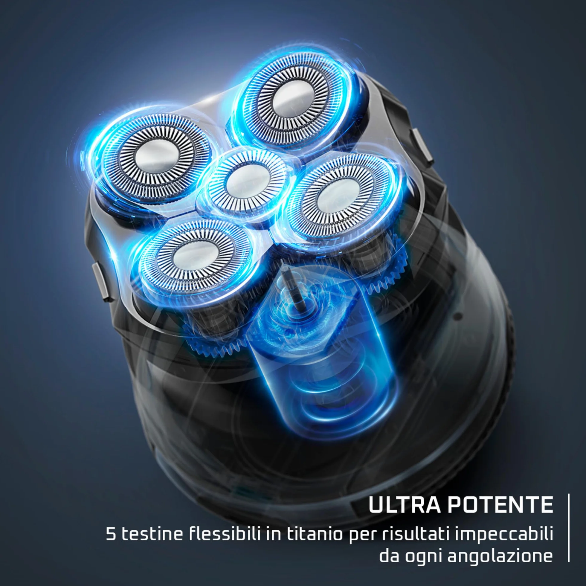 Rowenta GentleBald TN3110E0 Rasoio Capelli 5 Testine Titanio Motore Potente 80 Minuti