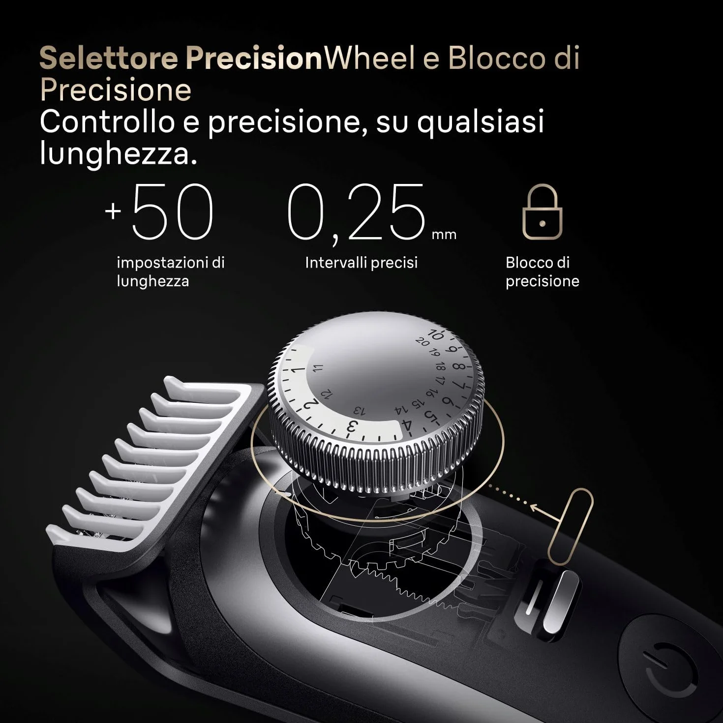Braun Series 9 Rasoio Elettrico Barba, Lama Problade Affilata a Vita, 180 Min, 52 Lunghezze, Impermeabile, Bt9545