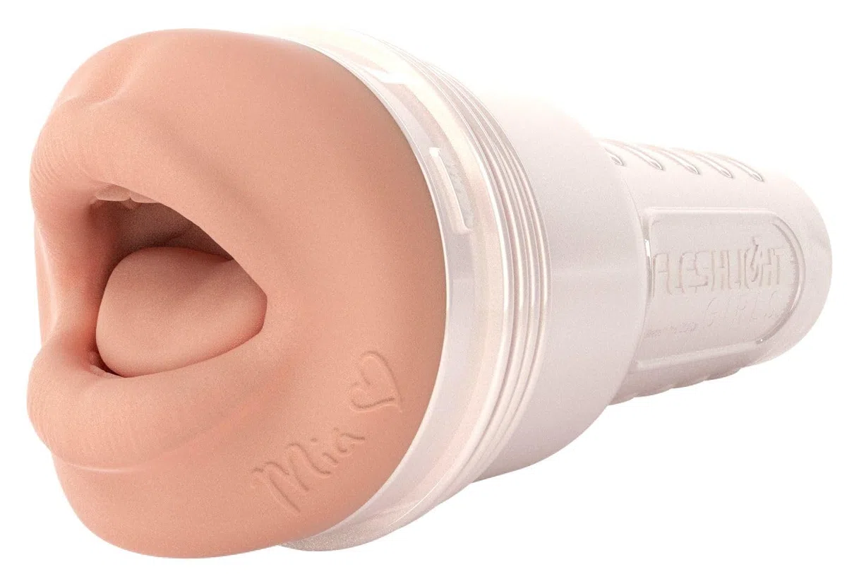 Fleshlight Mia Malkova Headshot (Bocca) - Masturbatore Uomo - Esperienza reale - Superskin - Facile da pulire