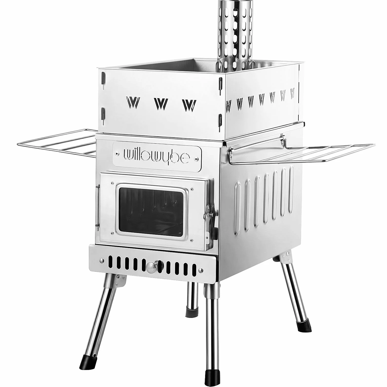 WillowyBe Stufa a tenda calda per sauna all'aperto, stufa a razzo, stufa a legna portatile da campeggio per sauna secca, cucina per marito e amici