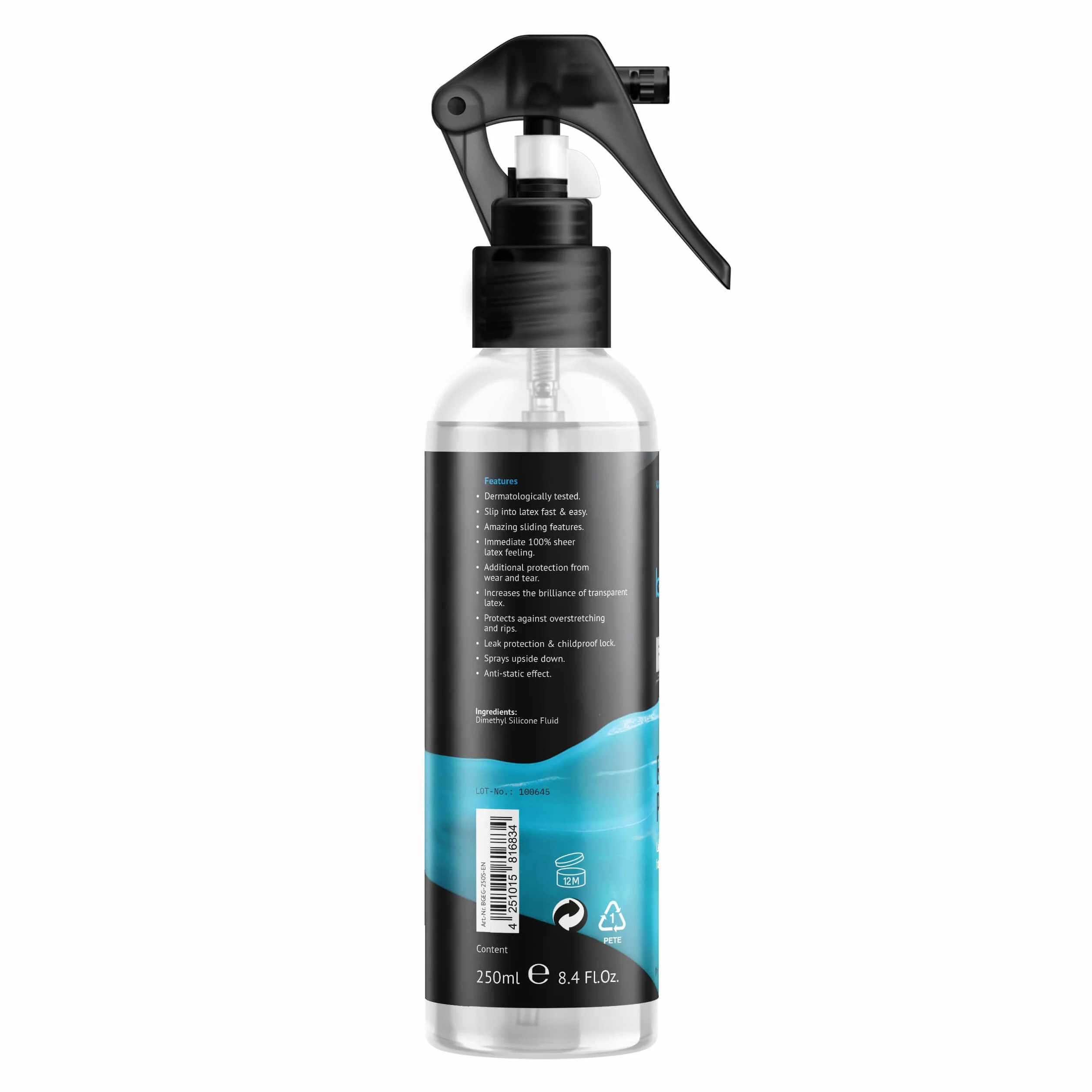 Latex Premium Care Set Latexpolitur Perfect Shine Special Wash Detergente Spray Wipe Panno Piccolo
