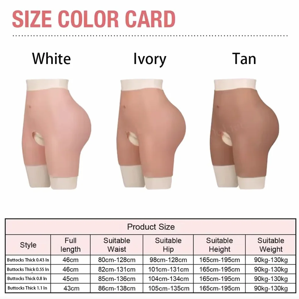 Pantaloni Falsi di Silicio Mutandine dell'Anca in Silicone per Abiti da Uomo a Donna