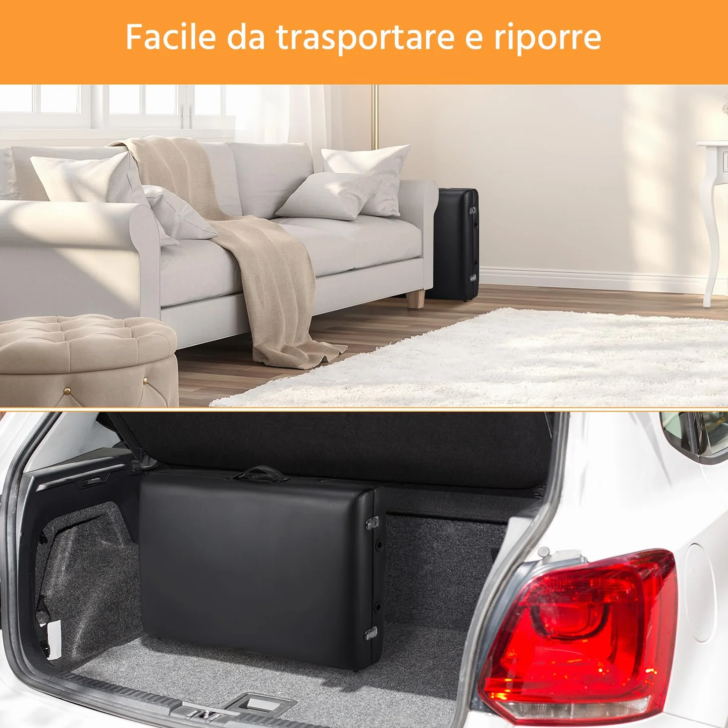 Yaheetech Lettino da Massaggio Pieghevole Portatile Alluminio 213 x 70 cm 250 kg Altezza Regolabile