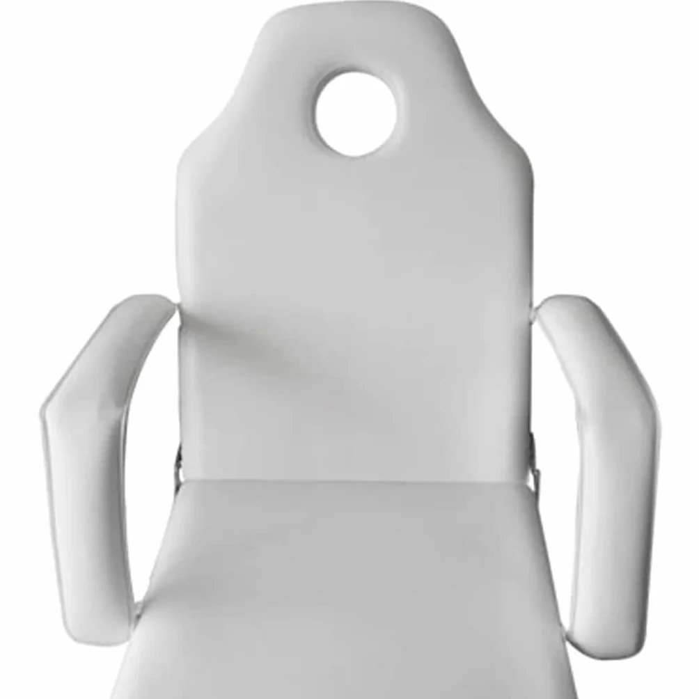 vidaXL Sedia da Massaggio Portatile Similpelle Bianco 3 Zone Lettino Estetista