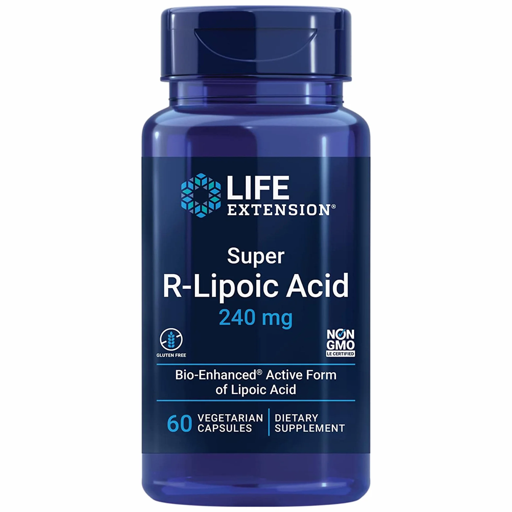 Life Extension Super R-Lipoic Acid 240 mg 60 Capsule vegane Altamente Dosato