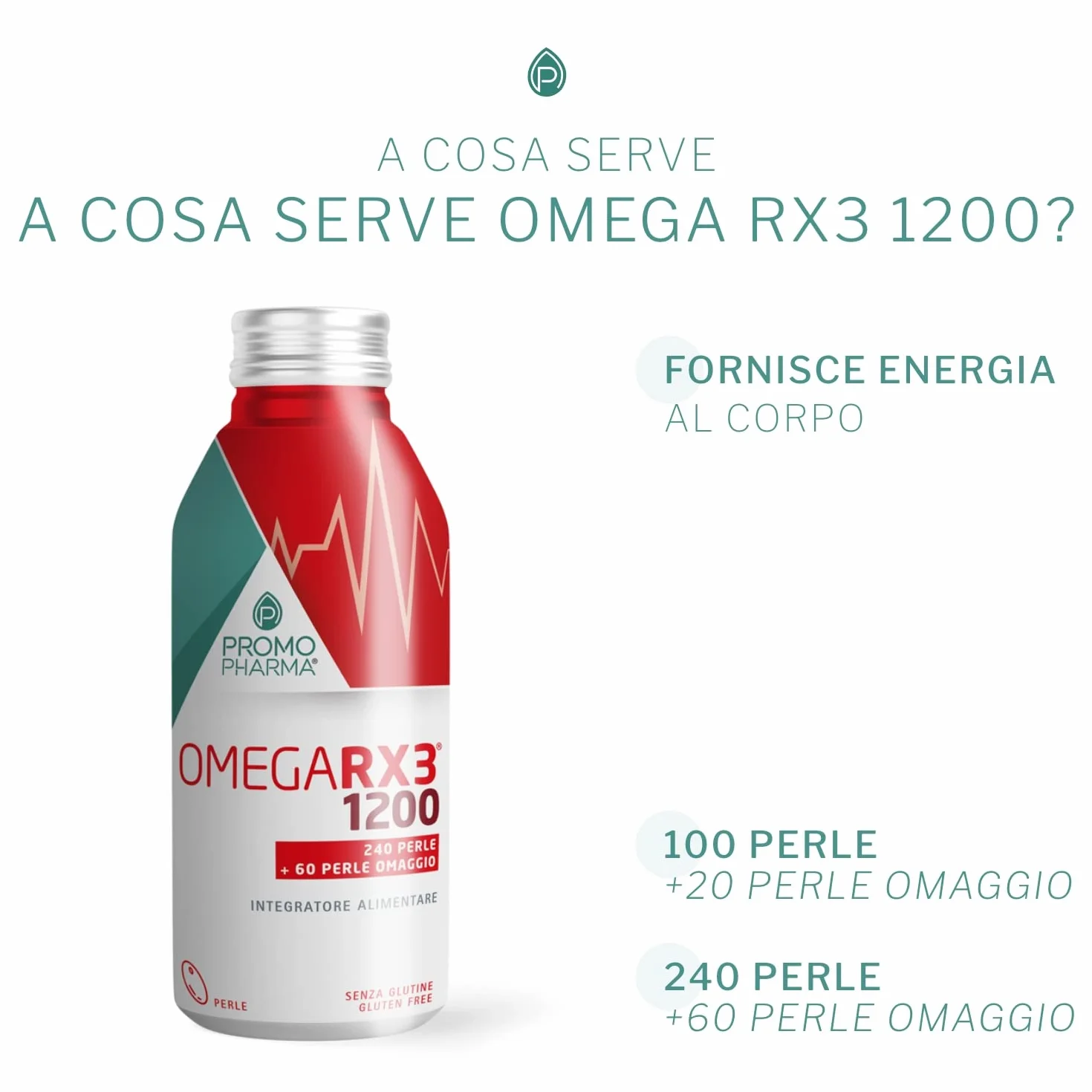 Omega RX3 1200 Omega 3 Alta Concentrazione Supporto Cuore Cervello Energia Vista Trigliceridi Pressione EPA DHA 300 Perle