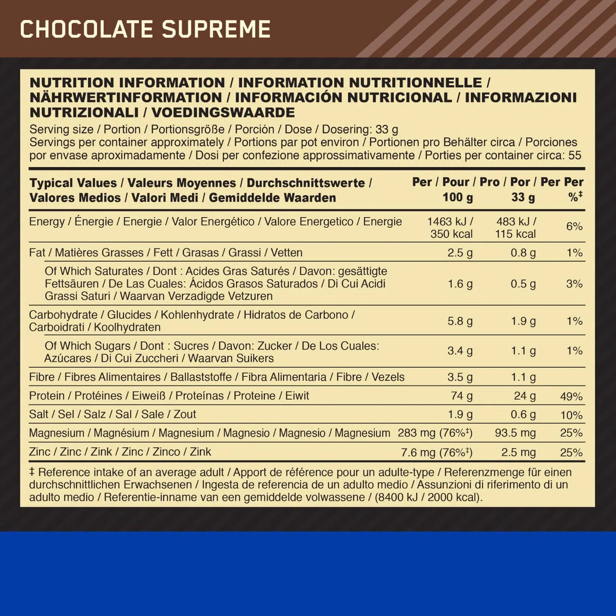 Optimum Nutrition Gold Standard 100% Casein Proteine di Caseina in Polvere con Zinco e Magnesio a Rilascio Graduale Durante la Notte Gusto Cioccolato 1,82Kg 55 Porzioni + Shaker in Plastica