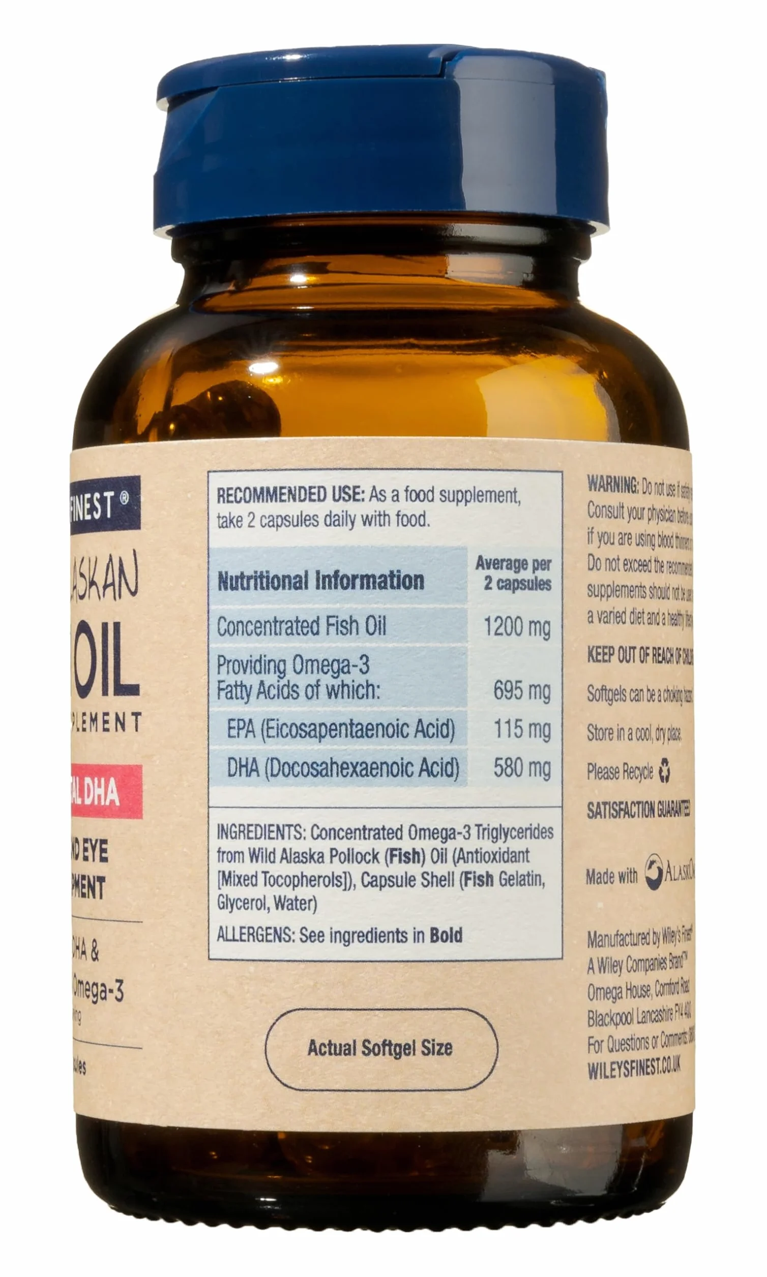 Wiley's Finest DHA pre natale 720mg EPA&DHA 60 capsule
