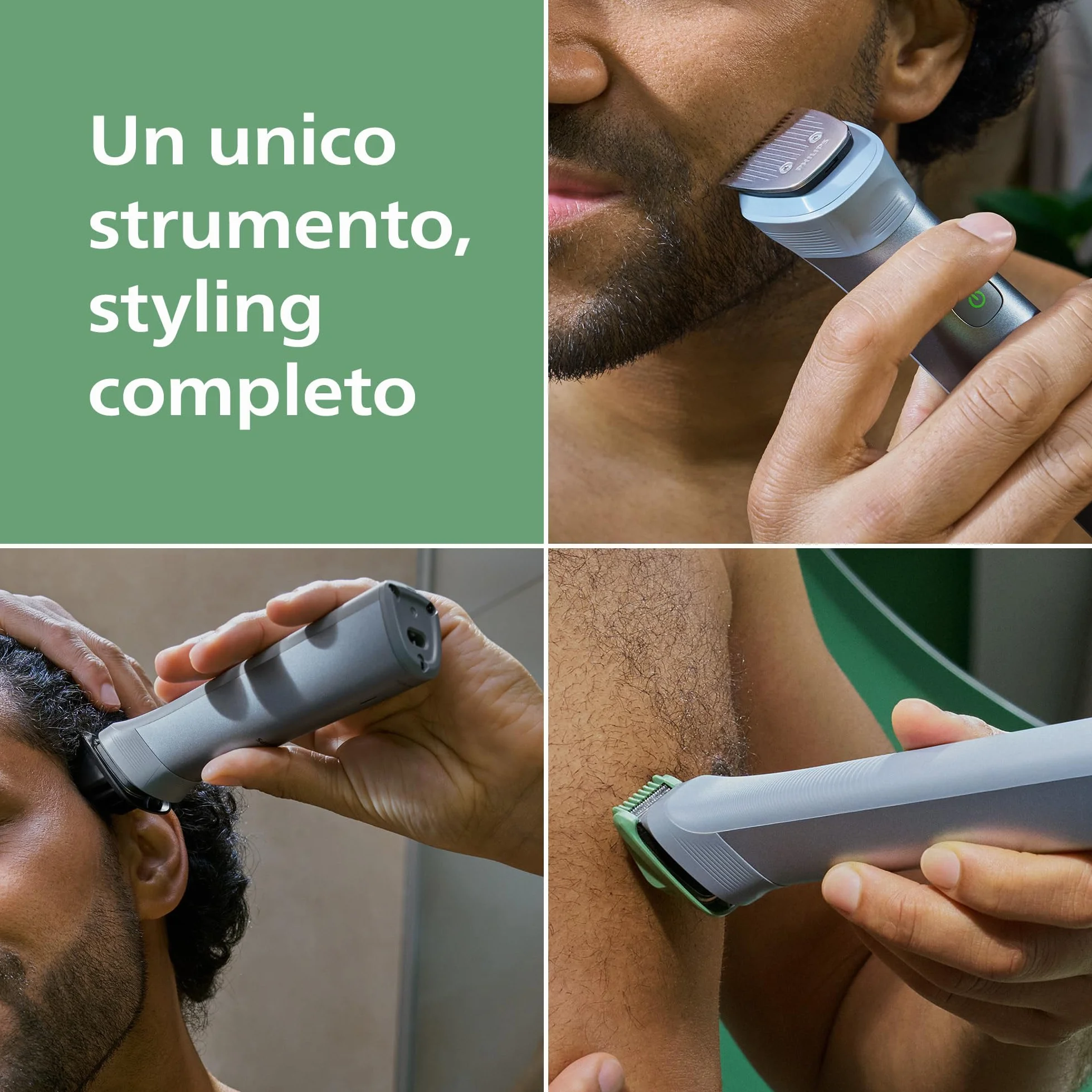 Philips Multigroom Serie 5000 11 w 1 - Trymer do brody, włosów i ciała, lame metalowe, 17 ustawień długości (0,5-16 mm), MG5951/15