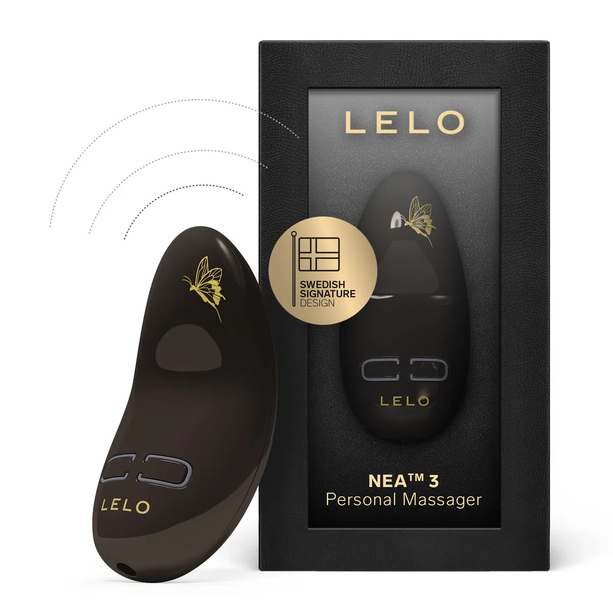LELO NEA 3 Piccolo Massaggiatore Femminile Stimolatore Clitorideo Vibratore Donna Mini Vibratore Vibratori a Proiettile per Donne con 10 Modalità di Piacere e Intensità Variabile, Pitch Nero
