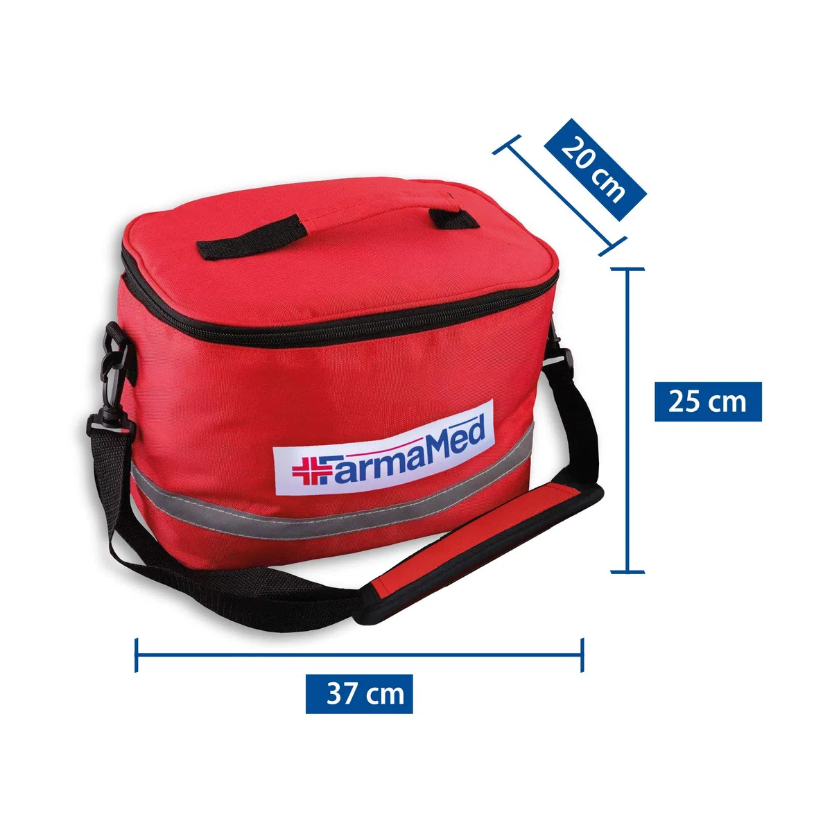 FARMAMED Kit Primo Soccorso Professionale di 220 pezzi, Borsa Medica Sportiva, Kit Pronto Soccorso per auto, casa, viaggio, sport