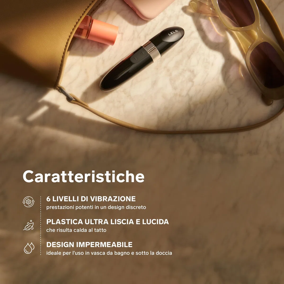 LELO MIA 2, Deep Rose Massaggiatore per Donna a Forma di Rossetto, Mini Vibratore Portatile Segreto da Donna con USB, Vibratori Clitoride Donna, Vibratori Donna