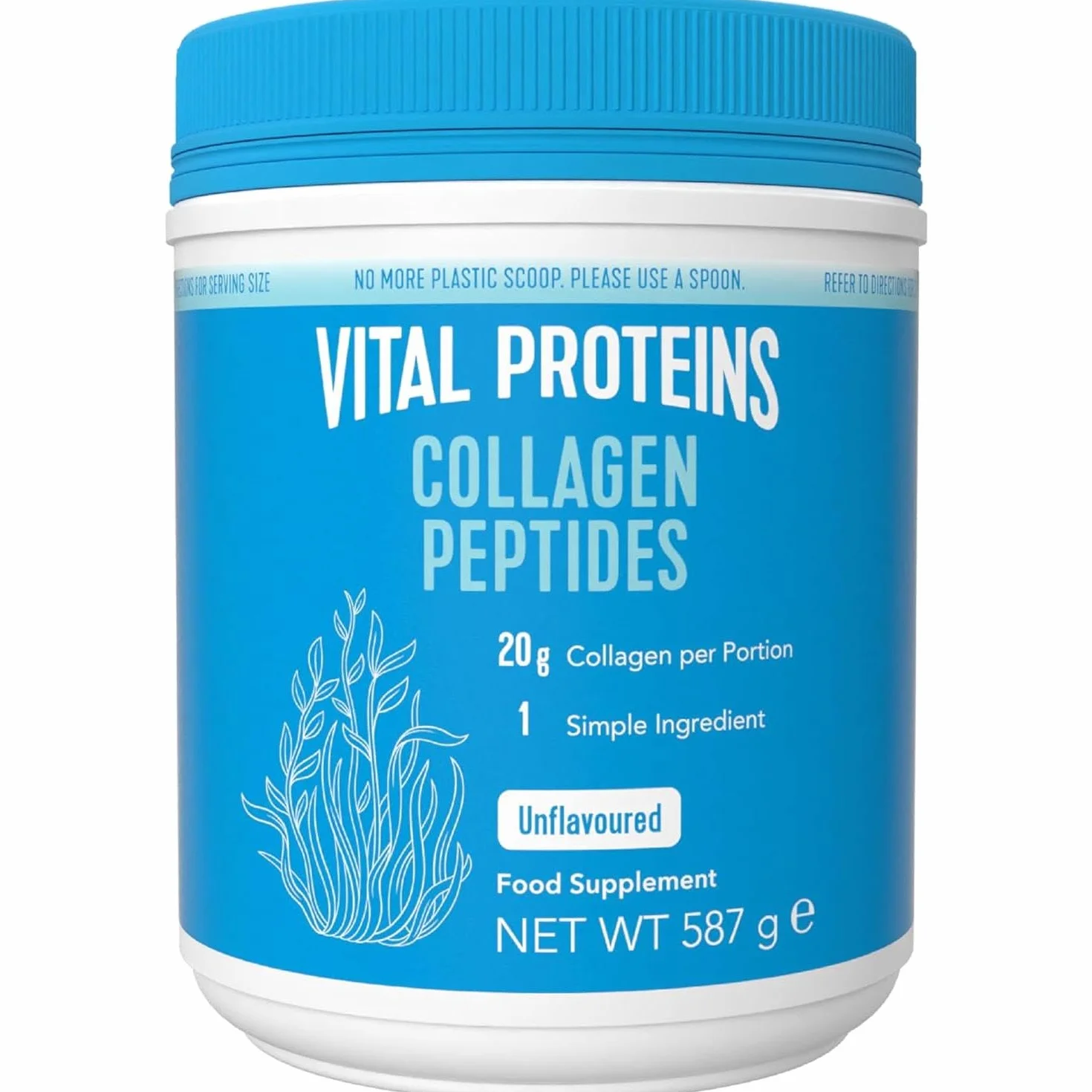 Vital Proteins Collagen Peptides integratore collagene idrolizzato in polvere inodore insapore 20g peptidi collagene bovino 587g